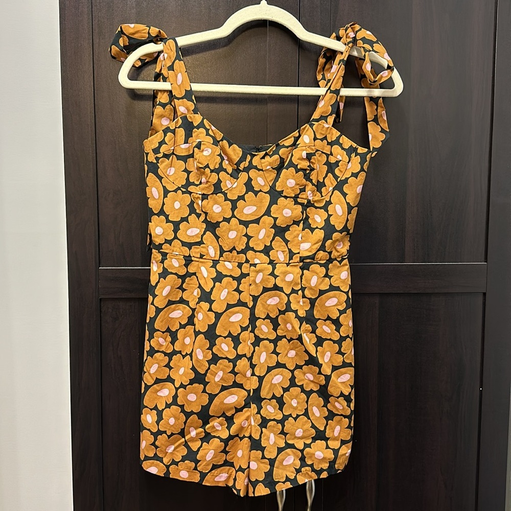 NWT Anthropologie Hutch Daisy Floral Print Corset Romper Size 2 - Picture 5 of 11